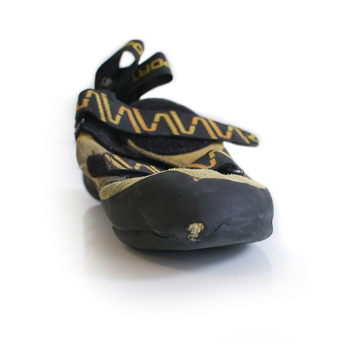 Kletterschuh vorher